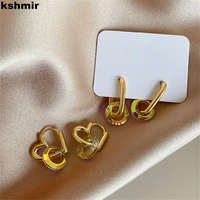kshmir retro crystal pendant earrings female korean simple temperament earrings a two wear earrings heart birthday party