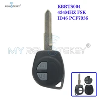 remtekey kbrts004 remote key 434mhz hu133 id46 pcf7936 for suzuki swift 2 button 2004 2005 2006 2007 2008 2009 2010