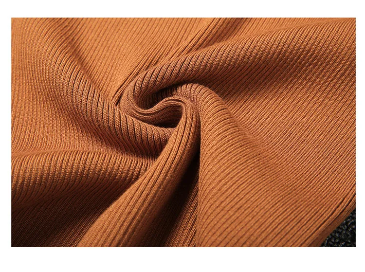 

Women Long Sweater Dress 2021 Autumn Winter V-neck Long Sleeve Knitted Casual Pullover Jumper Women's Slim Dresses Vestidos1015