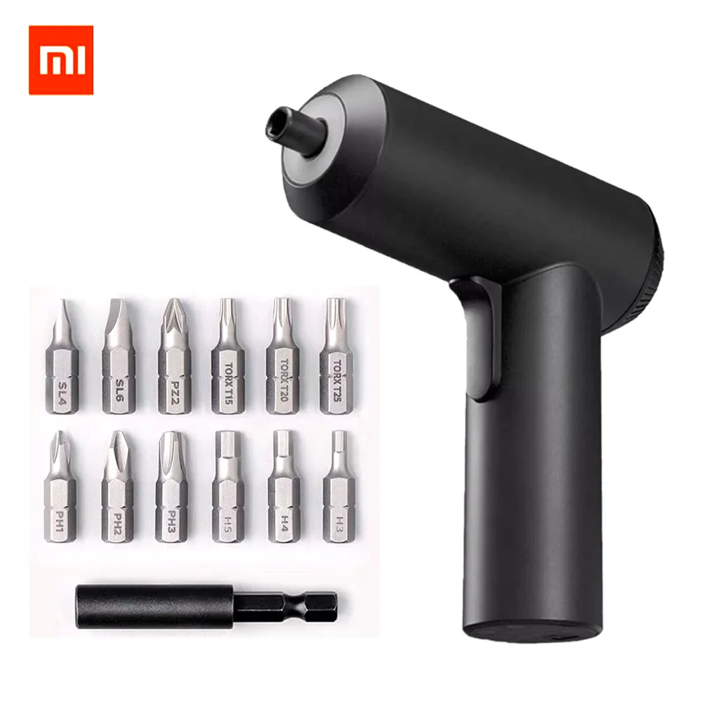 Xiaomi Mijia электрическая отвертка с 12 шт. S2 Биты для отвертки 3,6 в 2000 мАч беспроводной Перезаряжаемый электрошуруповерт
