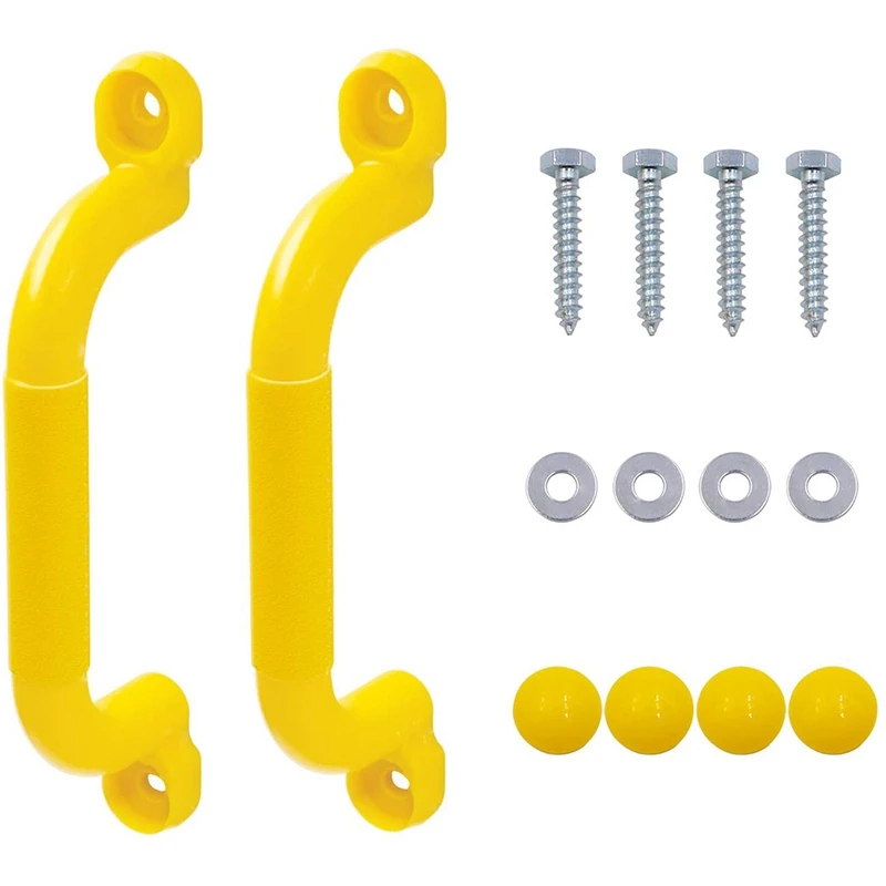 

1 двойная желтая безопасная ручка поручня, набор однотонных поручней для безопасности детей, ручка для игрушек, комбинированная рама для ск...