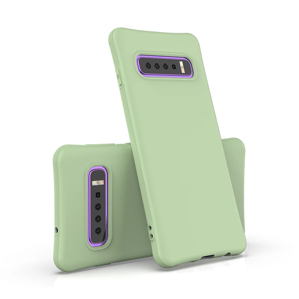 Простой милый чехол карамельного цвета для телефона Samsung Galaxy S10 S10e Plus 5G мягкий ТПУ