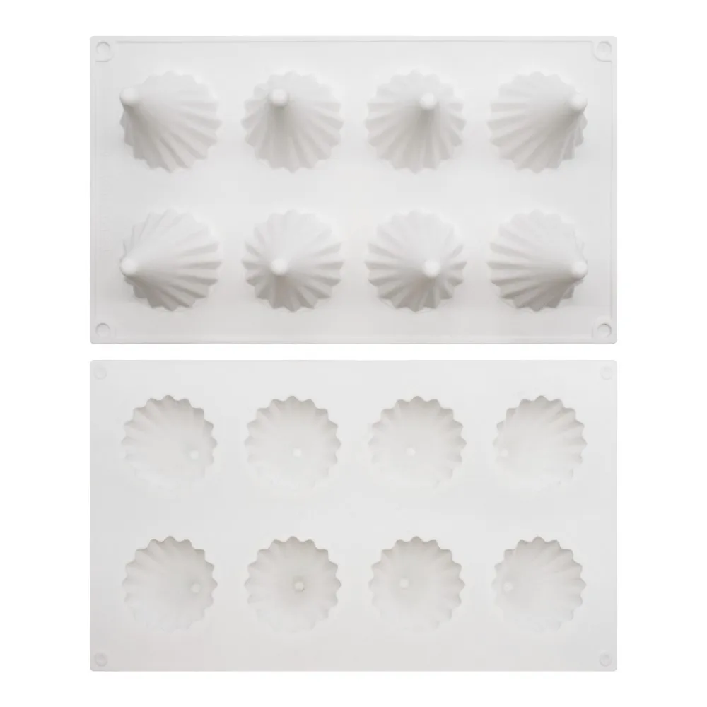 

8-hole Silicone Mold 3D Christmas Tree Skirt Mousse Mold West Point Truffle French Desser For Kitchen Baking Decoration Tools1PC