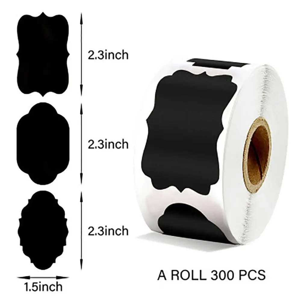 

300pcs/roll Removable Waterproof Sticker PVC Label Sticker Reusable Erasable Sticker Kitchen Home And Office Decoration