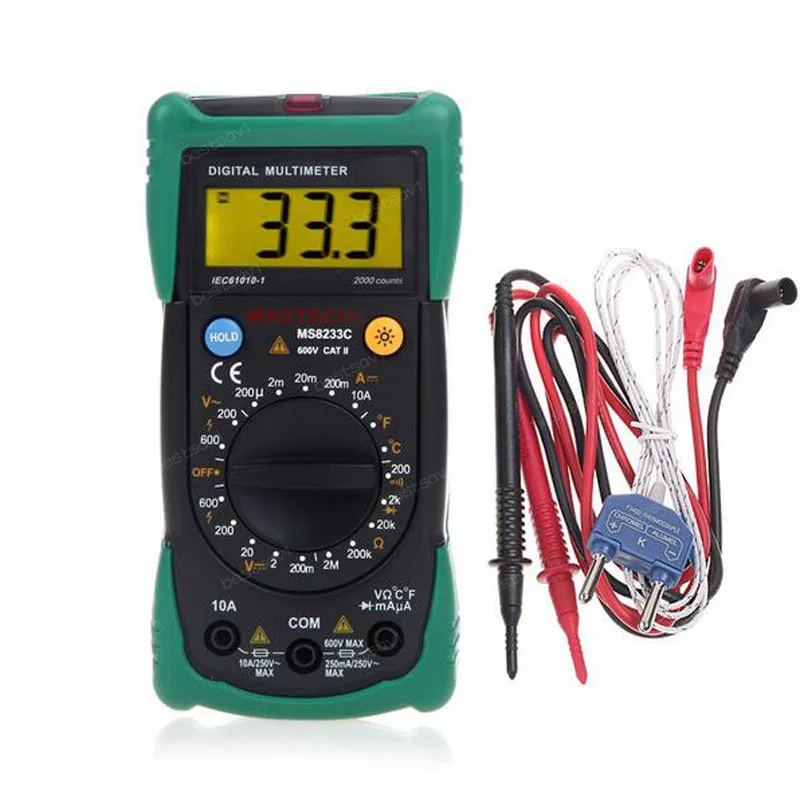 Профессиональный цифровой Бесконтактный Мультиметр MASTECH MS8233C тестер постоянного