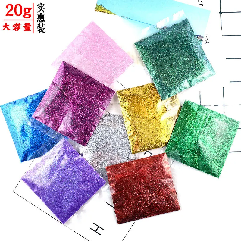 

20g/Bag Holographic Nail Glitter Powder Mixed Size Hexagon Flakes Sequins Nail Art Decorations for Manicure Design