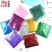20gbag holographic nail glitter powder mixed size hexagon flakes sequins nail art decorations for manicure design
