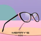 MERRYS дизайн дети анти синий луч светильник блокировка очки для девочек кошачий глаз компьютерные очки ацетатные очки оправа S7809FLG