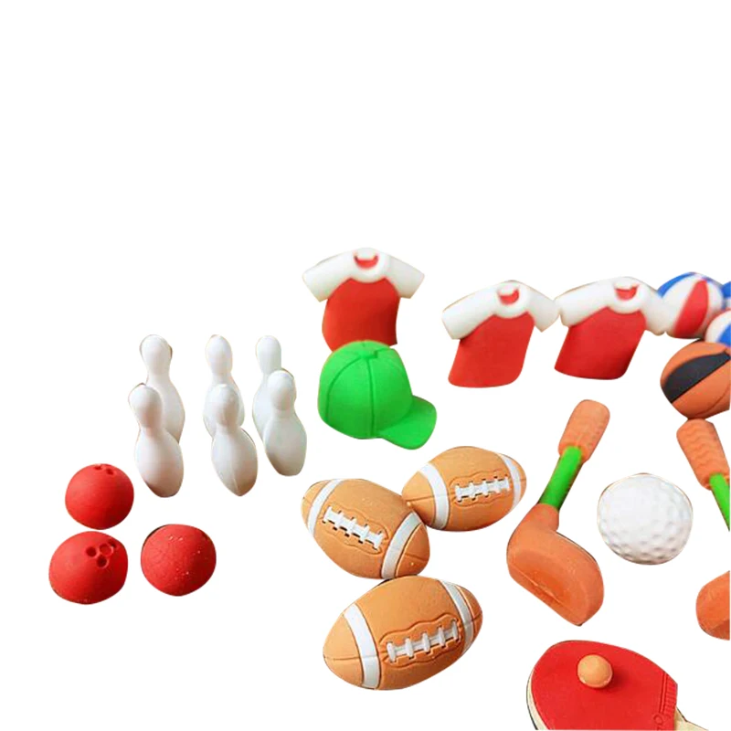 6 Pieces per lot Sports Club Rubber Eraser Football Suits School Stationery Supplies | Канцтовары для офиса и дома
