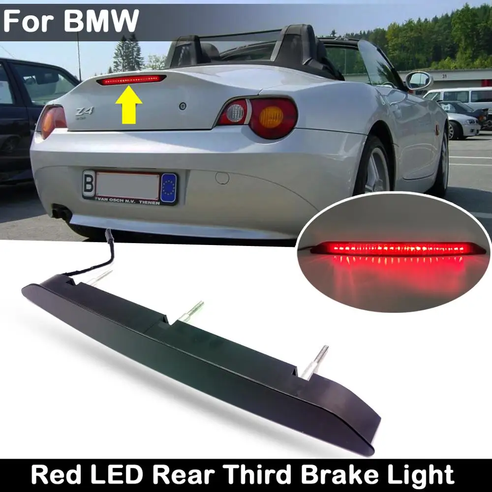 Красный светодиодный черный объектив 3 й третий стоп светильник задний тормозной