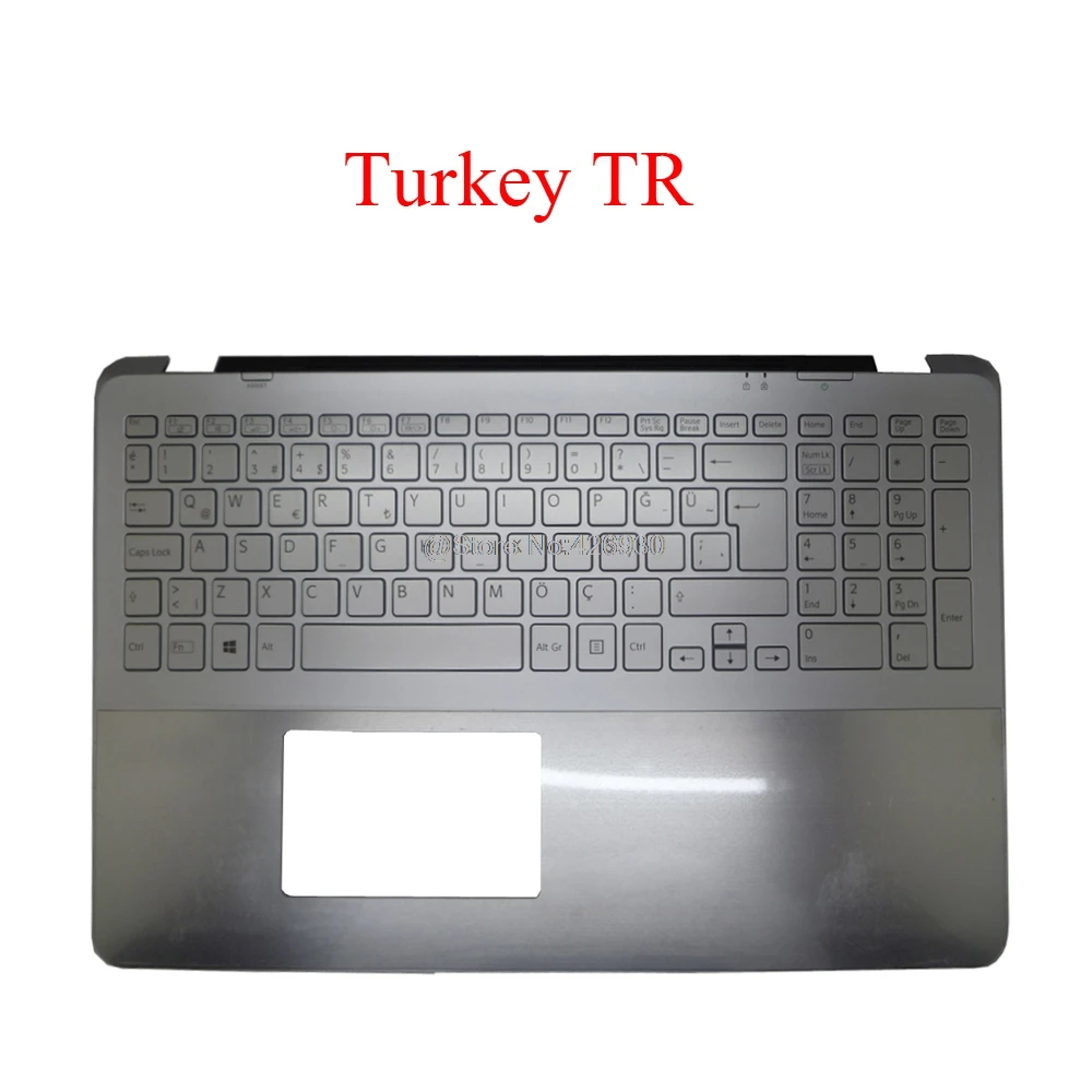 

Ноутбук Упор для рук для SONY для VAIO SVF15A серии серебряный с Турцией TR клавиатура с подсветкой 5JGD6PHN070 верхний корпус Б/у