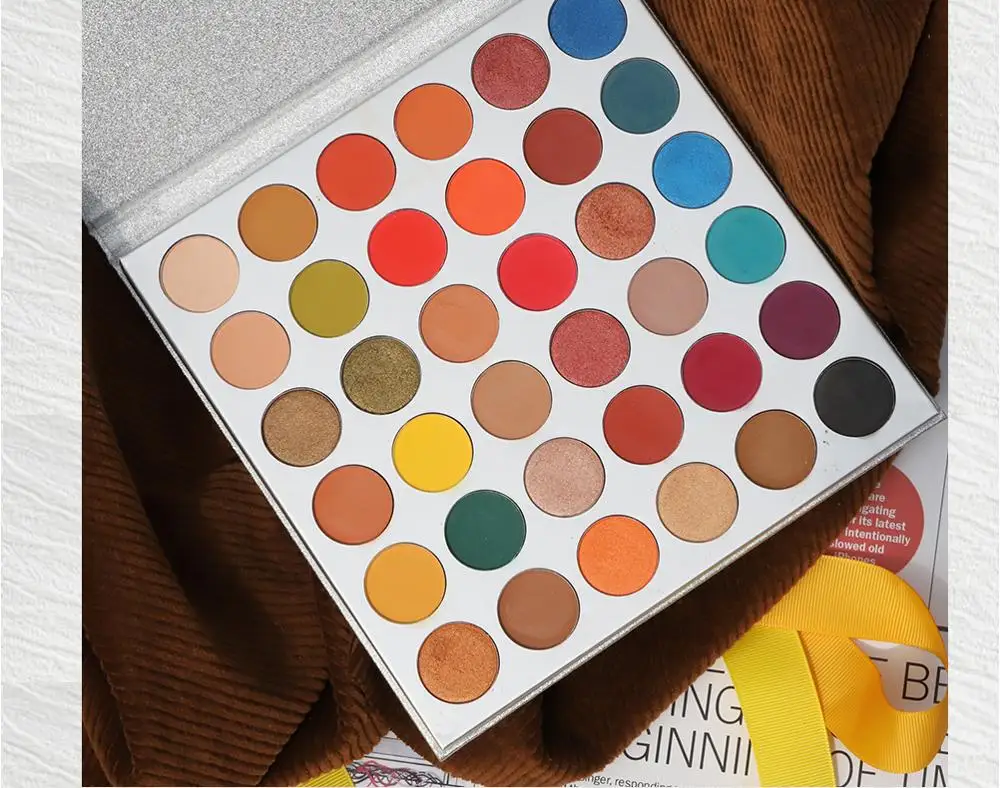 Красота глазурованная 36 цветов Палитра теней для век цвет насыщенный художник