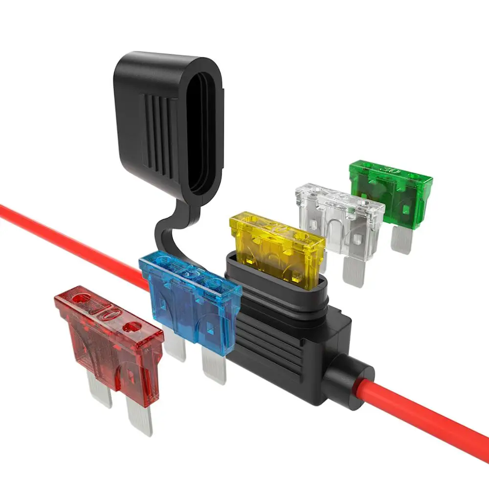 5 шт./лот Встроенный держатель предохранителя 14AWG/12AWG 32 см с кабельным отрезом и