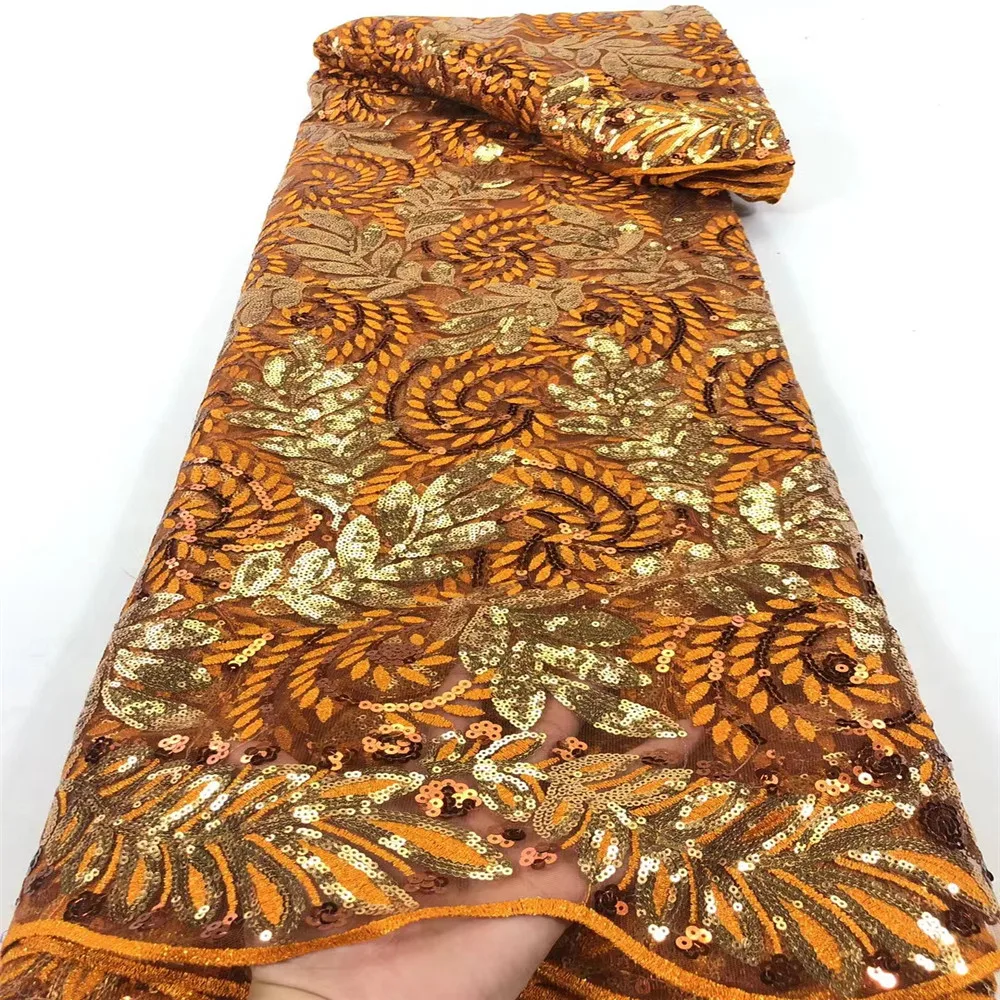 

Привычная французская африканская кружевная ткань 2021, высокое качество, кружевной материал с блестками, нигерийские кружевные ткани для св...