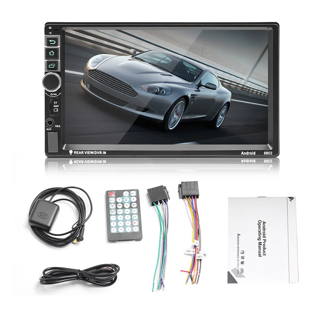 2 Din Android GPS автомобильный радиоприёмник 8802 Универсальный мультимедийный плеер 7