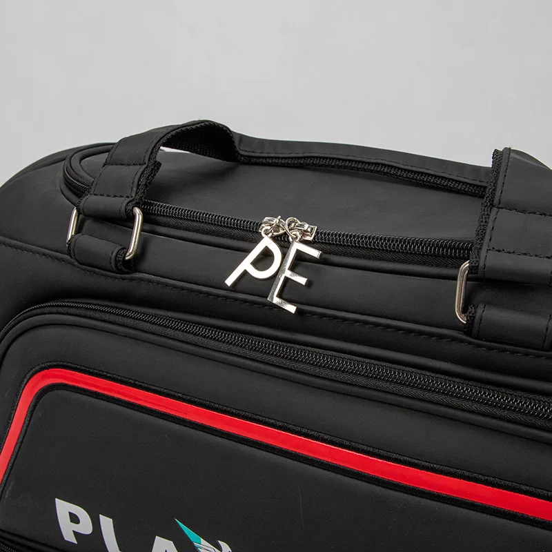 PLAYEAGLE Large Capacity Golf Clothing & Shoes Boston Bag with Long Strap/Hand-holding Waterproof Matte PU Travel Duffle Bag