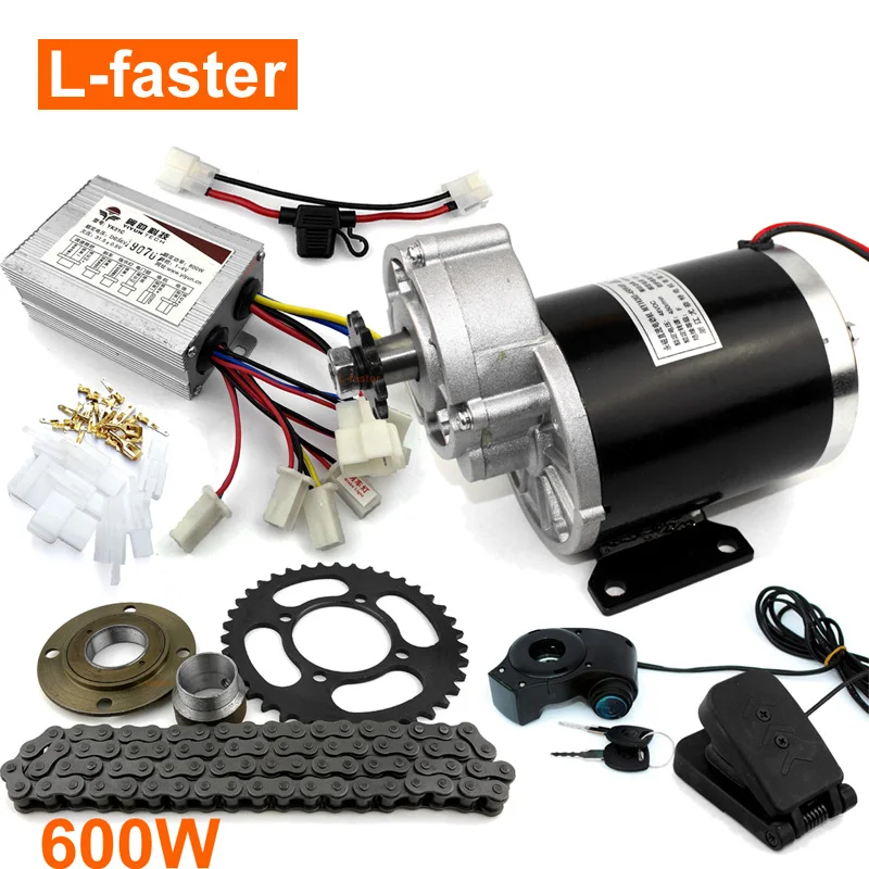 36V48V 600W Электрический трехколесный матовый комплект для преобразования с педалью