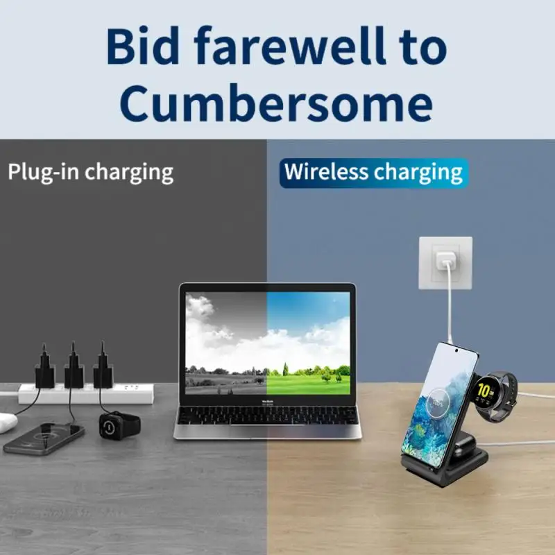

3 in 1 Fast Wireless Charger Dock Station Fast Charging For iPhone 12 12 Pro Max 11 XR XS for Apple Watch 3 4 5 For AirPods Pro