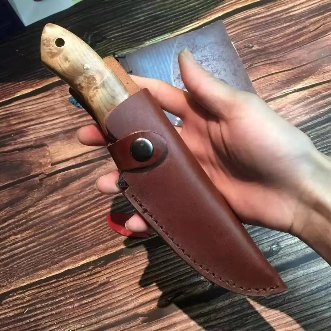 Лезвие из нержавеющей стали с деревянной ручкой прямой инструмент Тактический