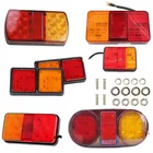 Задние фонари для грузовиков, 12 В24 В, 46 светодиодный, стоп-сигнал, задний тормоз, задний поворот, индикатор поворота, автомобильный фургон, прицеп, задний фонарь, водонепроницаемый, 2 шт.