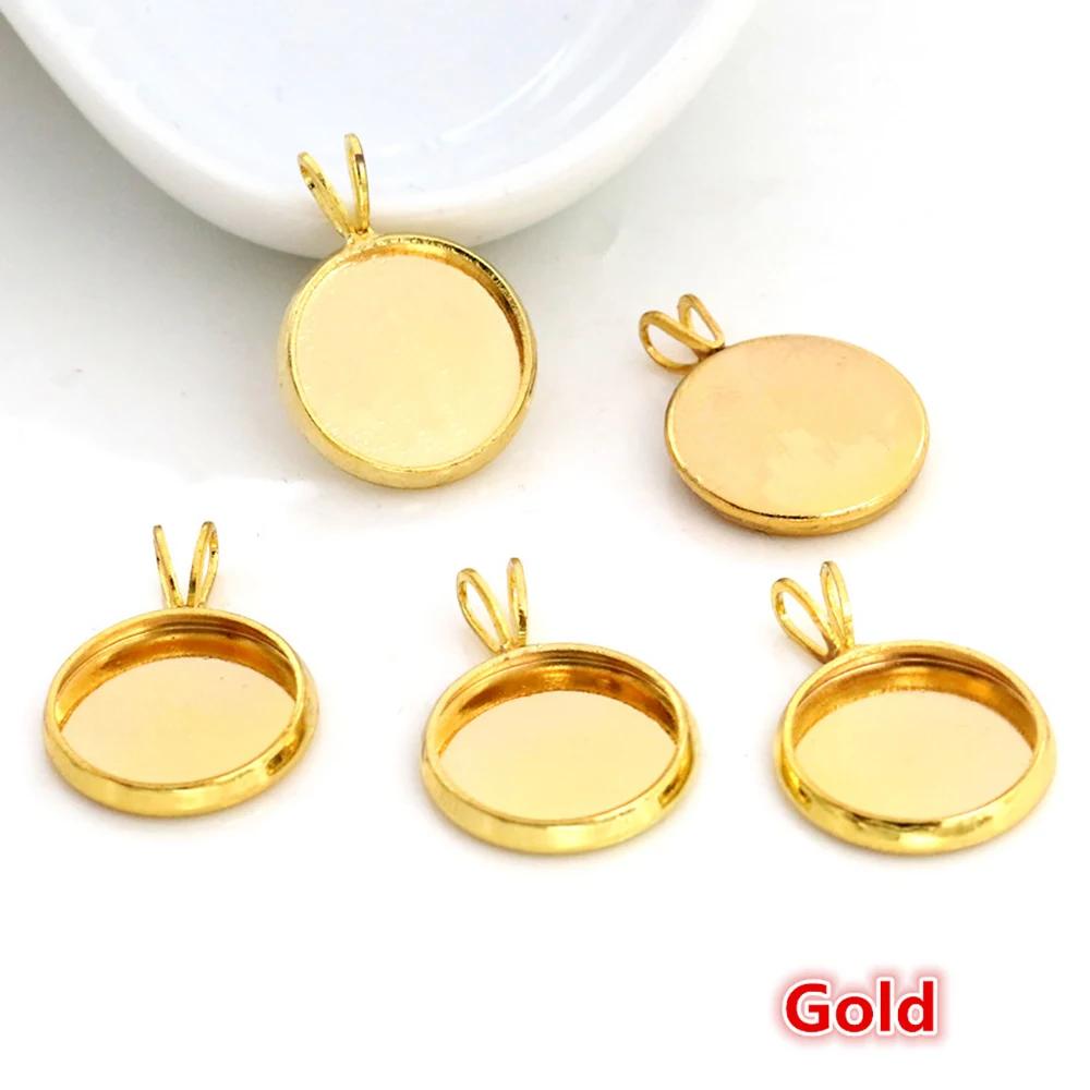 10 мм 12 Внутренний размер родиевое золото позолоченный латунный материал V стиль