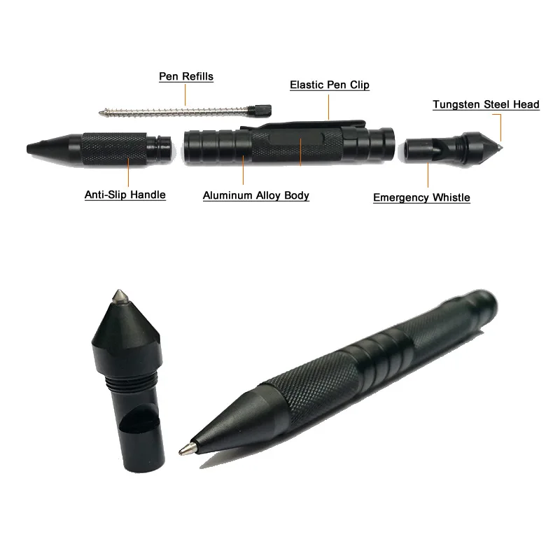 

Multi-Function 3-In-1 Tactical Pen Whistle Emergency Self Defense EDC Tool Outdoor Survival Self Rescue Dropshipping