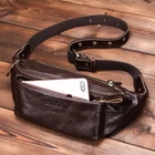 Мужская поясная сумка из натуральной кожи, роскошная дорожная поясная сумка, большая емкость, нагрудная сумка из воловьей кожи, поясная сумка для мужчин на молнии
