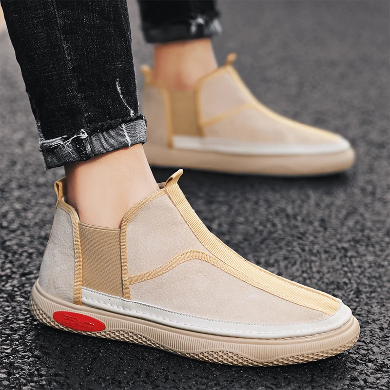 2021 Мужская обувь Замшевые ботильоны Челси Винтажная туристическая Уличная