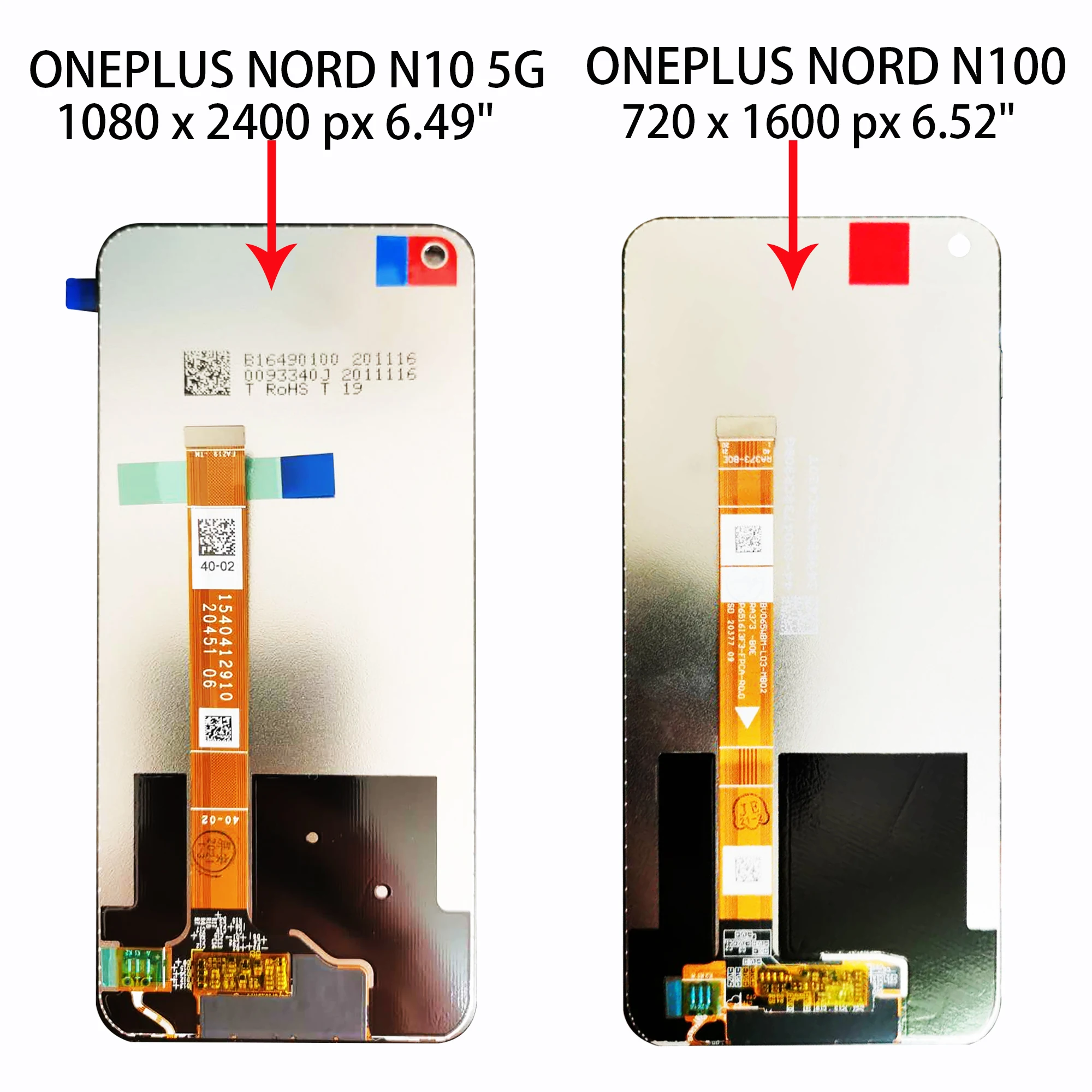 

Новый ЖК-дисплей 6,52 дюйма для ONEPLUS NORD N10 5G / NORD N100, ЖК-дисплей с кодирующий преобразователь сенсорного экрана в сборе, идеальный ремонт 100%
