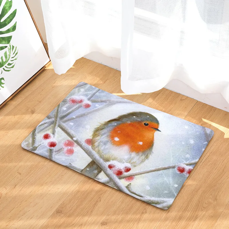 Zeegle на зиму с принтом в виде птицы коридор фланелевые коврики Спальня ковер