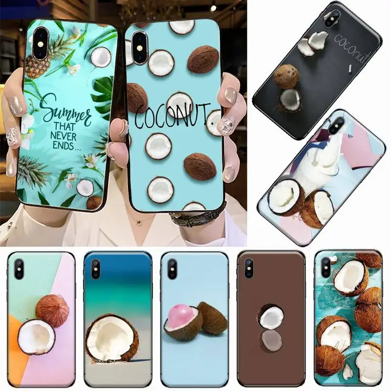 

coconut summer cool fruit Phone Case For iphone 12 11 13 7 8 6 s plus x xs xr pro max mini