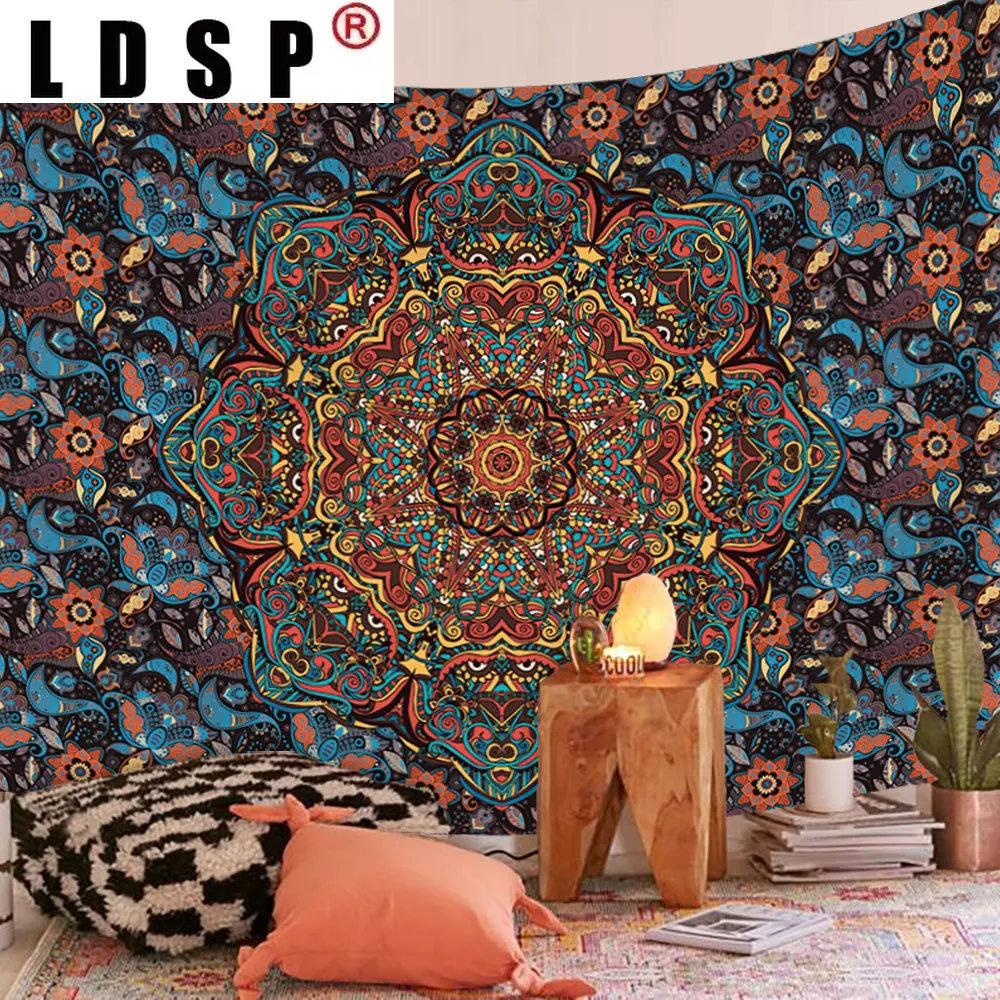 

LDSP Indian Mandala Boho Tapestry Wall Hanging Carpet Beach Towel Background Cloth Blanket Yoga Mats Art Bedroom Dorm Home Decor