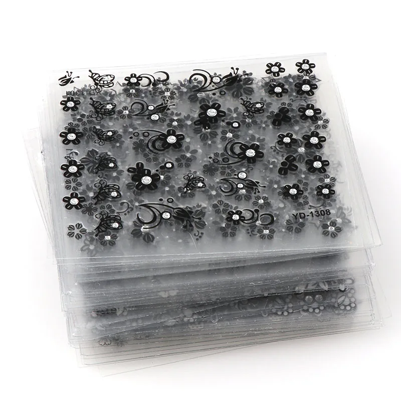 30 листов 3D наклейки для ногтей с прозрачным дном|nail sticker decoration|50 sheets3d nail stickers |