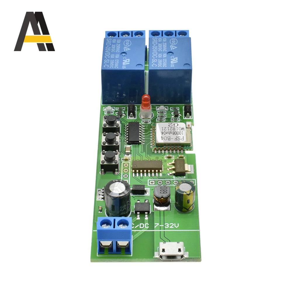 2CH Relay Module WIFI Smart Switch 7V-32V Tuya Control Timer for Home Alexa Google | Обустройство дома