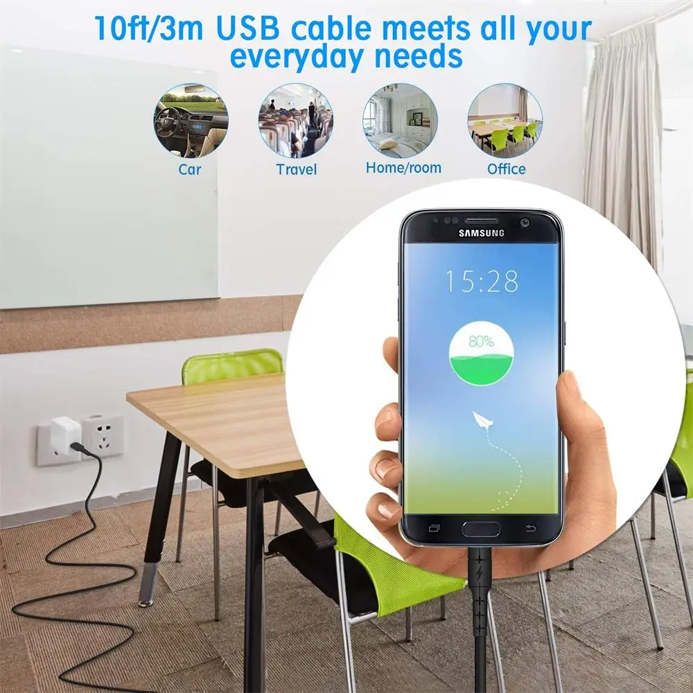 

Micro USB Cable 3A Fast Charging Data Cord charging cable for Samsung Xiaomi Redmi HTC HUAWEI Android Phone Mobile Phone Cables