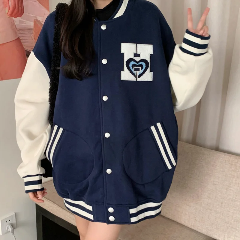Бейсбольная куртка женское платье Утепленное зимнее универсальное новинка 2021