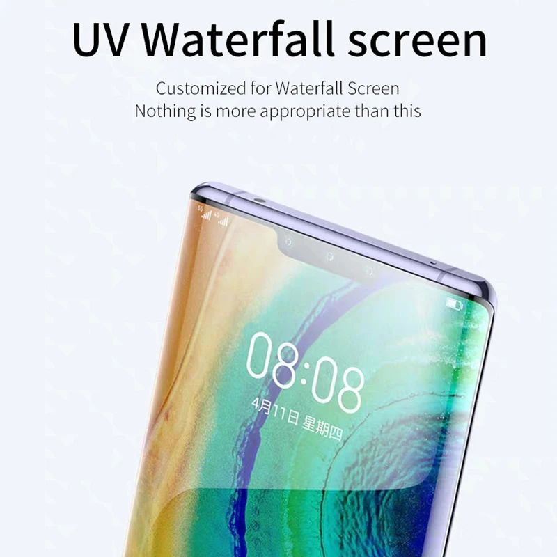 Нано Жидкостное УФ-закаленное Стекло для защиты экрана Huawei P30 Pro P40 P20, Защитная Пленка для экрана HUAWEI Mate 20 30.