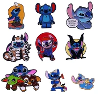 disney stitch pin drag anime fairy tales brooch lovely metal badge witch yoda wholesale gift clothes lapel
