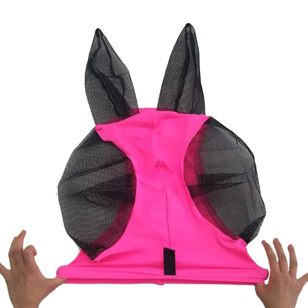 

Horse Anti-Mosquito Mesh Head Cover Summer Comfortable Anti Fly Insect Protects Eyes Equine Masks Comfortable Anti Fly