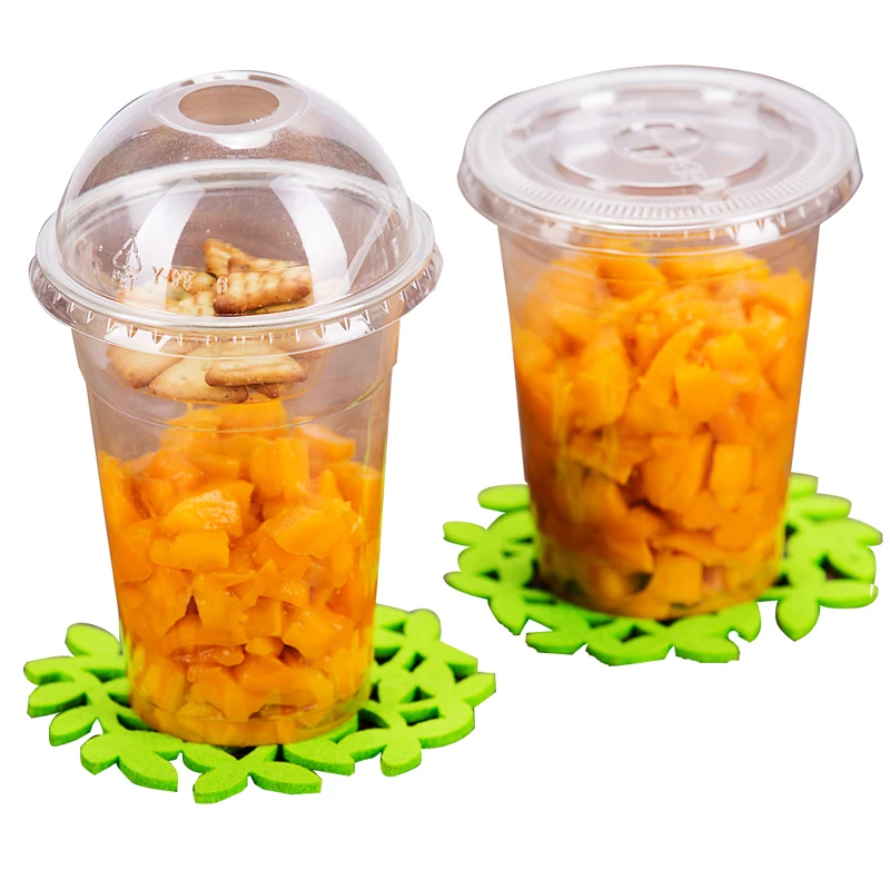 Прозрачные одноразовые пластиковые чашки для холодных напитков из ПЭТ 50 шт. 12