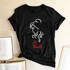 Женские футболки с принтом His Beauty, летняя футболка с графическим рисунком, уличные повседневные топы для женщин, женская одежда Харадзюку с круглым вырезом