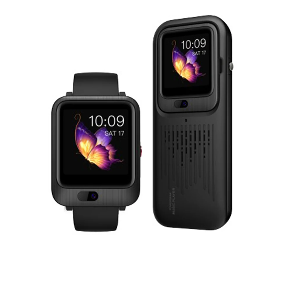 Black LEMFO LEM11 4G Смарт-часы Android 7,1 беспроводной Bluetooth динамик для Видеозвонок Смарт-часы с зарядным устройством на 1200 мАч - Цвет: Black