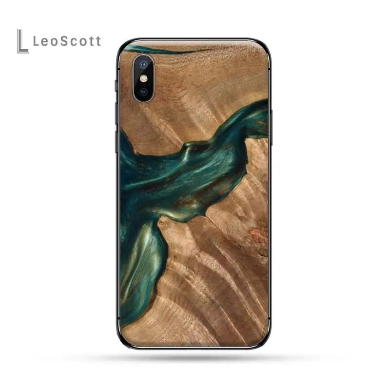

Traveler Protective Wood Resin art Phone Case for iPhone 11 12 pro XS MAX 8 7 6 6S Plus X 5S SE 2020 XR mini