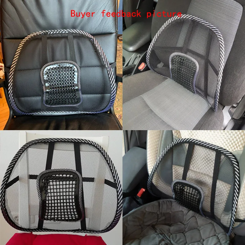 

Universal Car Back Support Chair Massage Lumbar Support Waist Cushion Mesh Ventilate Cushion Pad For Car Office Home