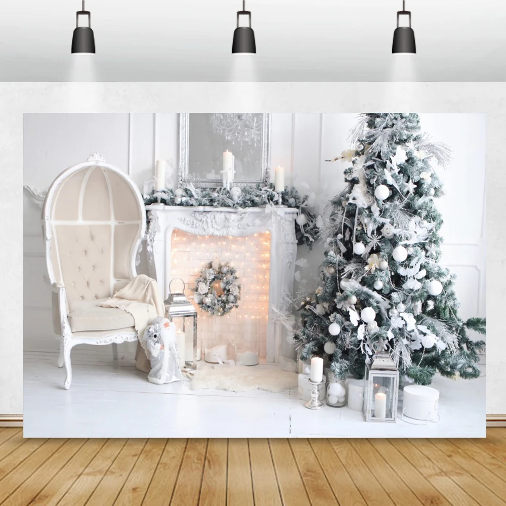 

Новогодняя фотография, фотография, Рождественская елка, блестящий камин, сосновые ветки, венок для детской вечерние, Фотофон