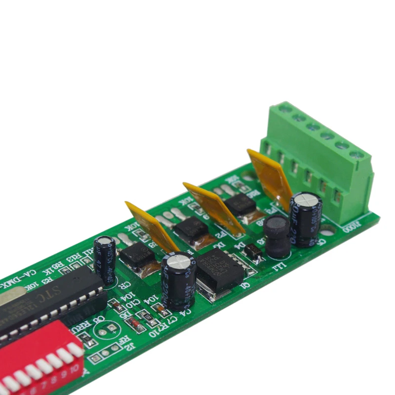 Светодиодный 3CH DMX512 декодер 3 канала * 5A 15A максимальный контроллер DC5V 24V RJ45 8P DMX