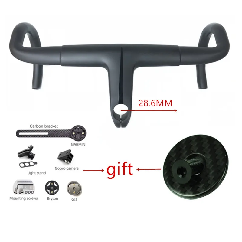 Велосипедный углеродный Интегрированный руль ручки для дорожного велосипеда