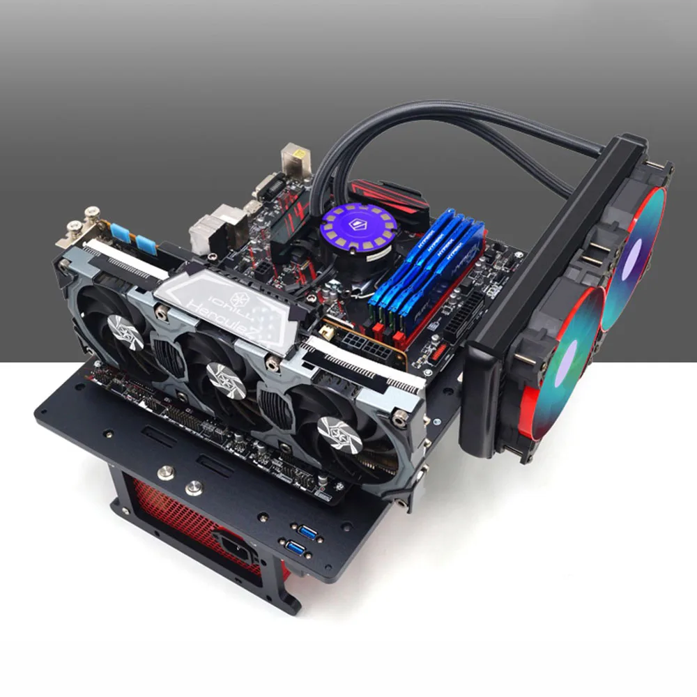 Скамья для тестирования на открытом воздухе корпус ПК MATX ATX USB 3 0 с водяным