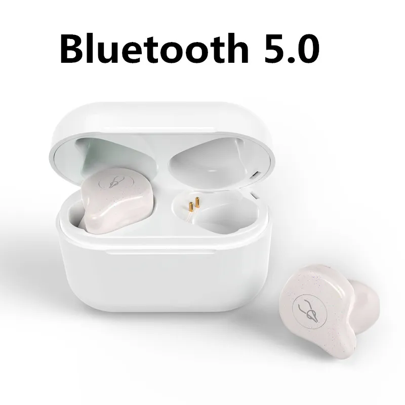Беспроводные Bluetooth наушники 5,0 с зарядным ящиком, черные бинауральные наушники-вкладыши, спортивные наушники для бега, розовая Водонепроницаемая стереогарнитура - Цвет: Pink