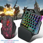 С помощью одной руки Gaming Keyboard И Мышь комплект Портативный клавиатуры набор мышей эргономичный дизайн 5500 Точек на дюйм геймер Мышь для PUBG Прямая доставка